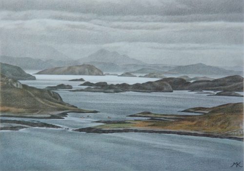 Old Dornie Harbour and the Summer Isles - Scotland Landscape Painting