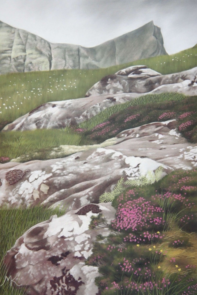 Rocks and Heather - Scotland Landscape Painting
