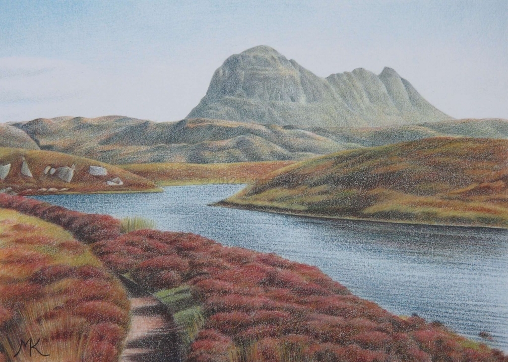 Suilven from the Kirkaig Falls Path